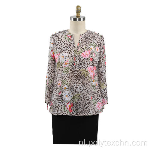 Blouse met lange mouwen, casual damesoverhemd